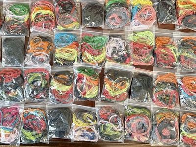 NEW - Set of 5 Organza Colorful Necklaces- Great for Adding A Pendant or Charm - See Pics