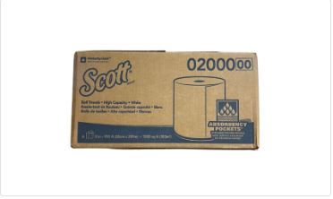 Case of 6 Rolls, Scott Professional Universal High-Capacity Hard Roll Paper Towels, White 8in.x950ft./Roll