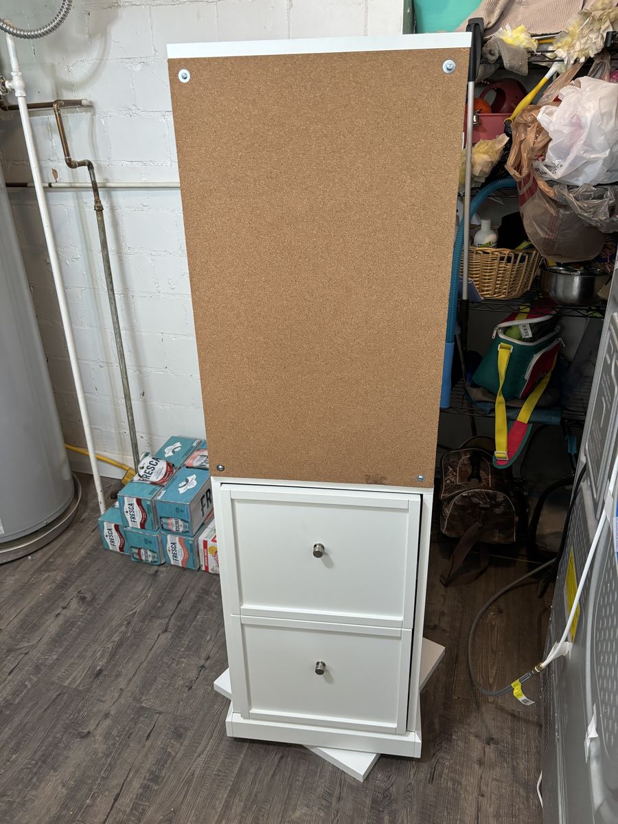 Scrapbooking Crafters white swivel tower for scrapbooking