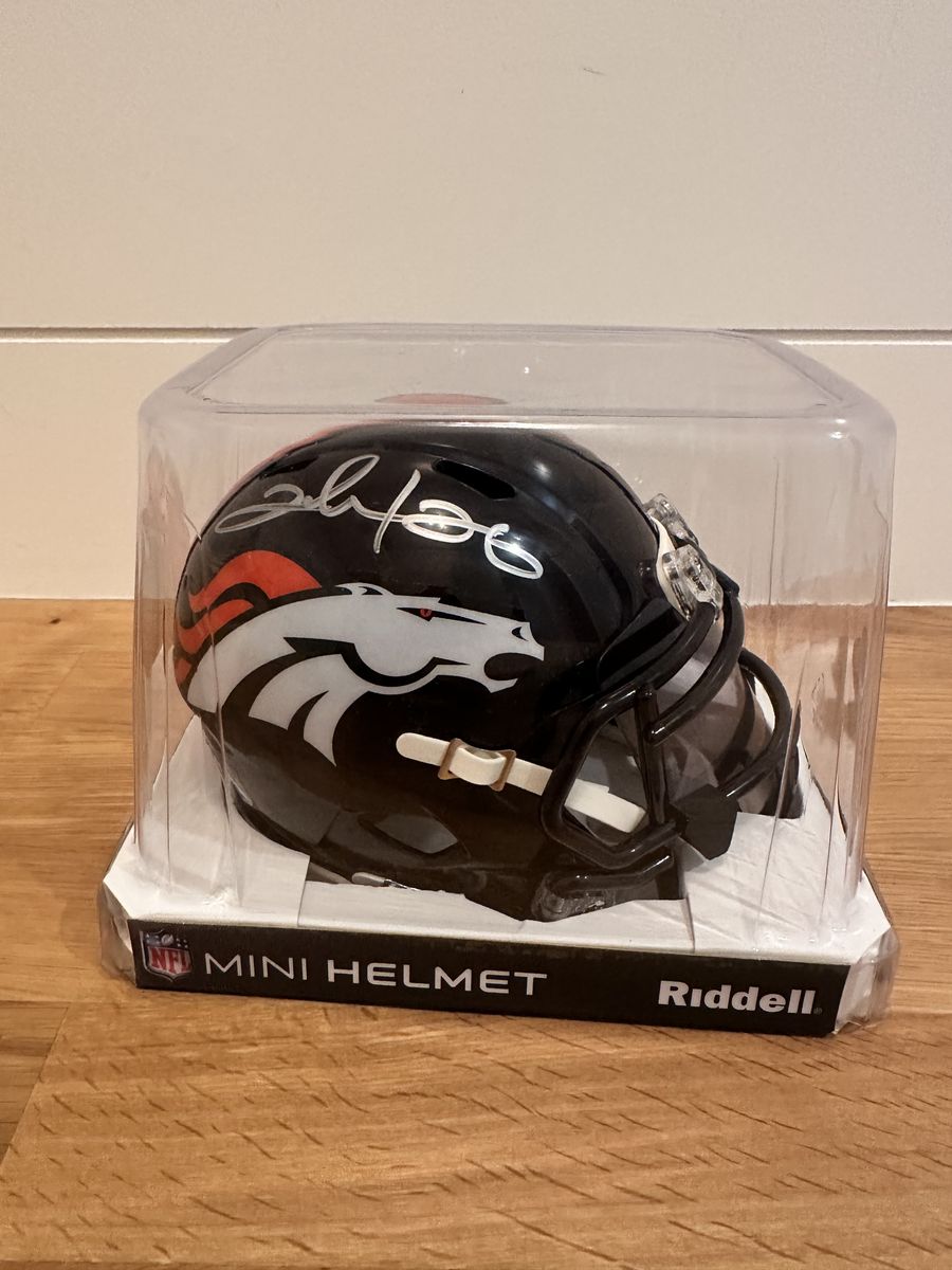 Clinton Portis Signed Denver Broncos Eclipse Mini Helmet with visor – Leaf Witnessed