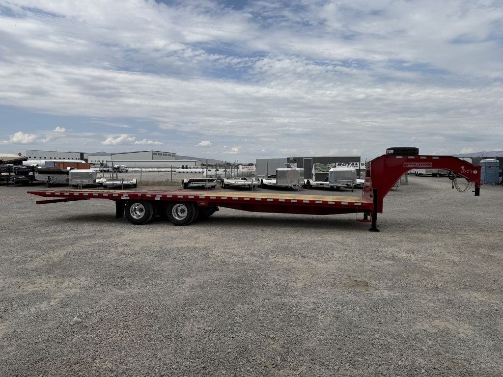 2026 Midsota 8.5x32 23K Hydraulic Dovetail Gooseneck Flatbed Trailer