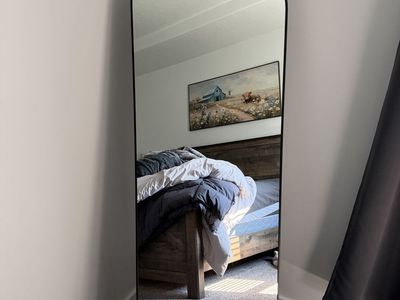 Full Length Arch Mirror - Black Frame, Modern Design, Versatile Decor