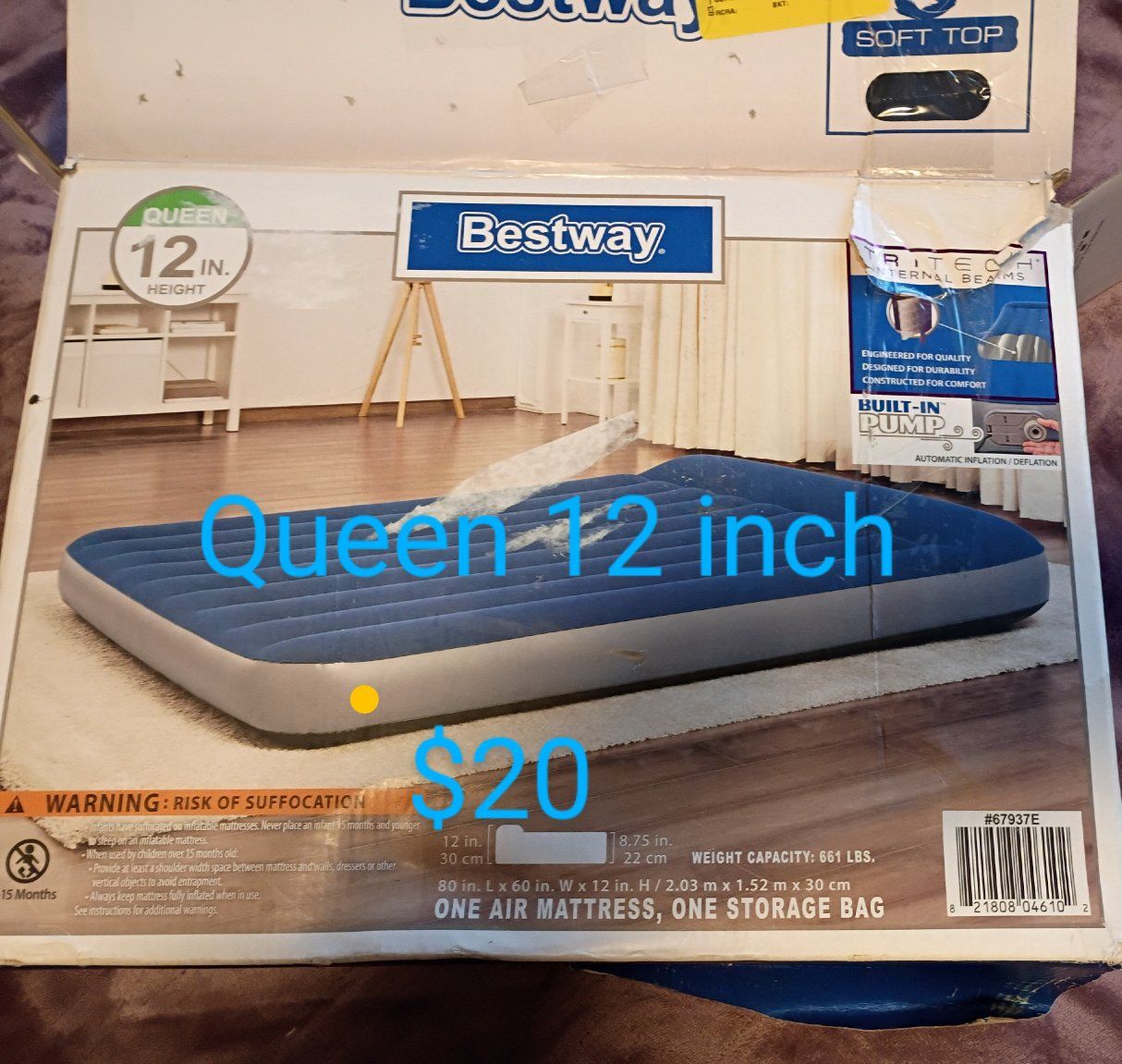 queen air mattress 12 inch