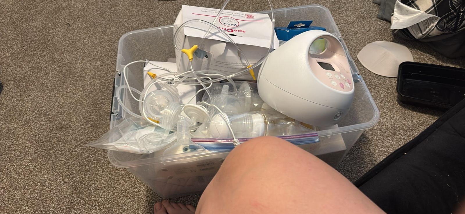 Box of nursing supplies