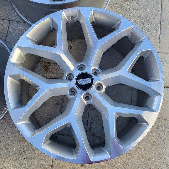THREE BRAND NEW 24 INCH SNOWFLAKE RIMS 6X139.7 ESCALADE GMC CHEVY TAHOE YUKON SUBURBAN SIERRA SILVERADO CYBER TRUCK ETC.......