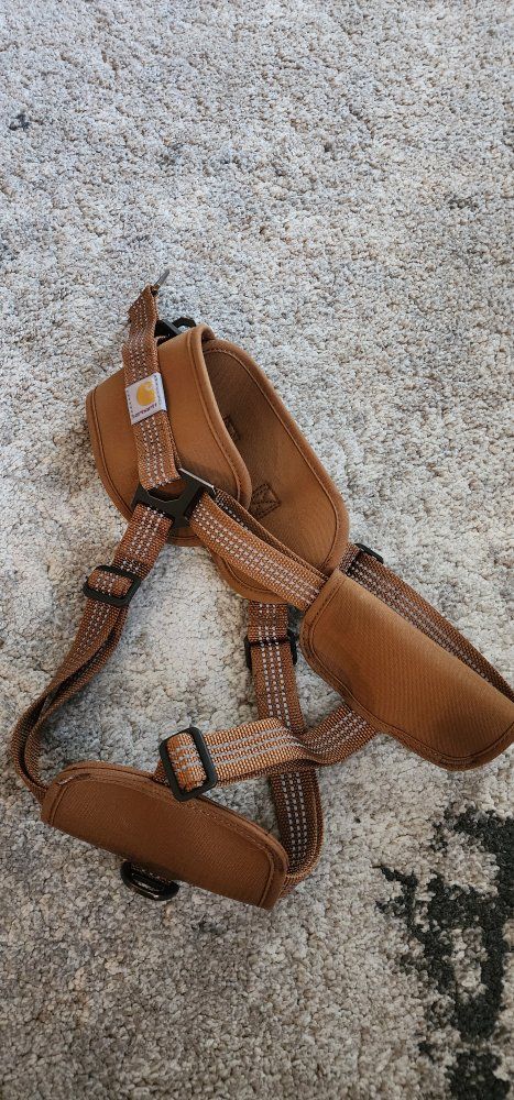 Carhartt Durable Padded Brown Dog Harness with Reflective Stitching