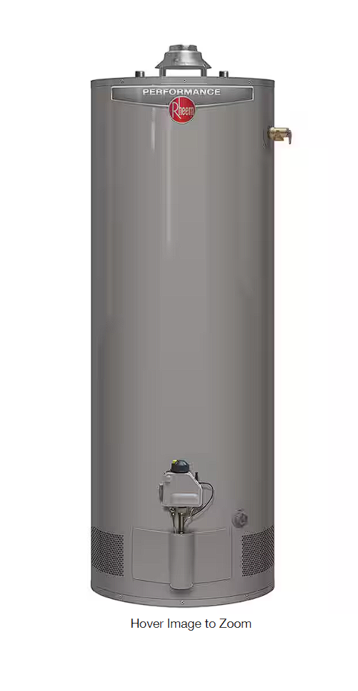 40 GALLON  RHEEM GAS WATER HEATER - NEW WITH 6 YEAR WARRANTY - IN THE BOX!