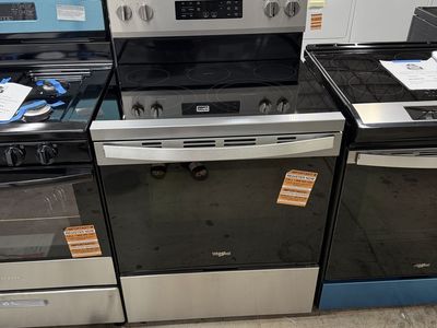 NEW WHIRLPOOL STAINLESS ELECTRIC RANGE W AIR FRY