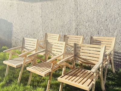 Vintage Teak Wood Patio Chairs | Outdoor Chairs