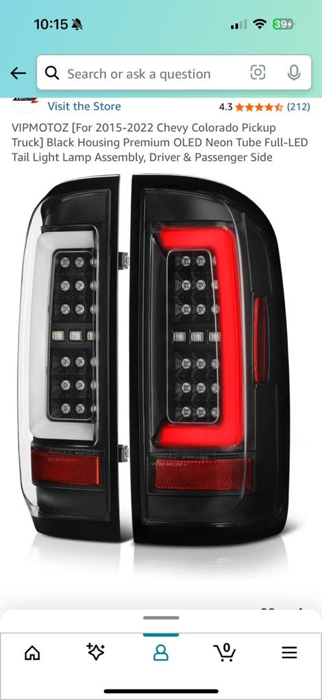 2015-2022 Chevy colorado Tail Lights