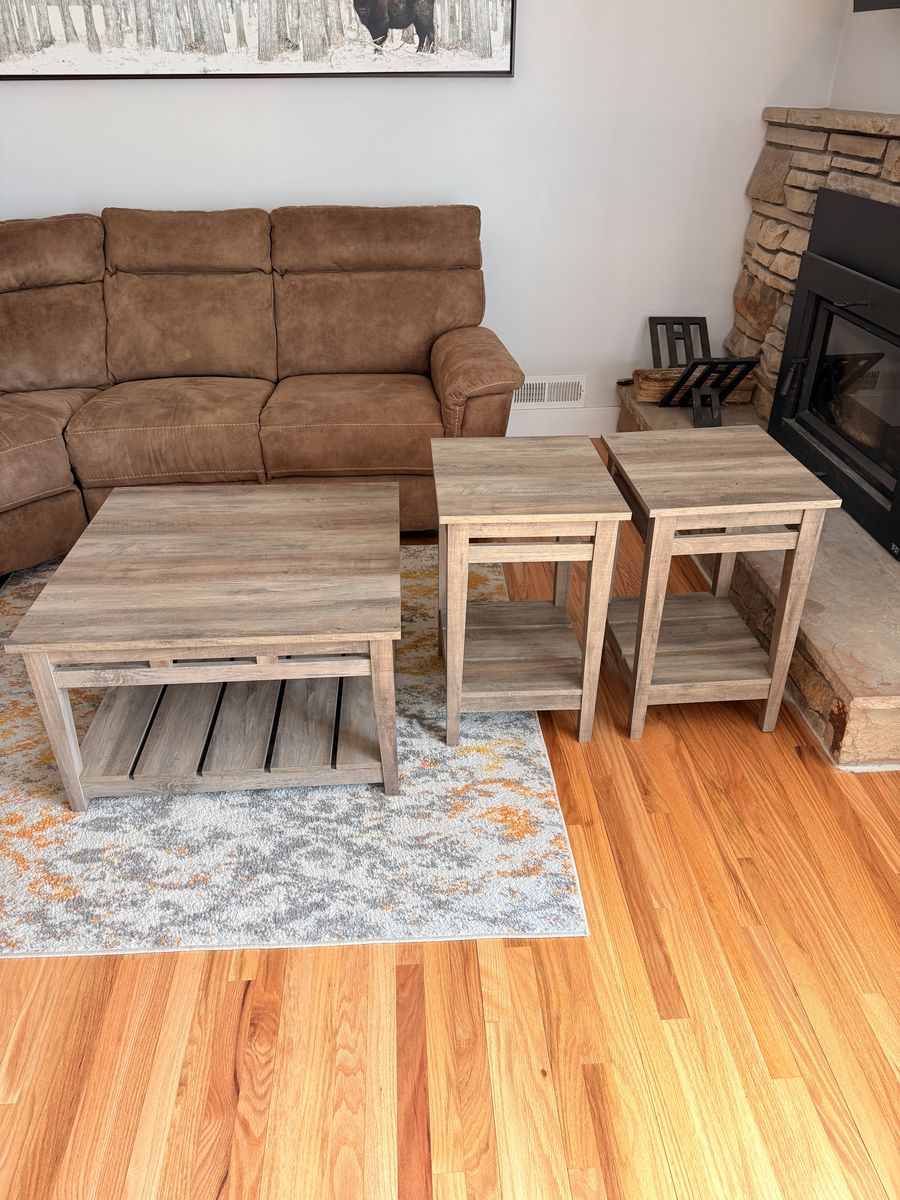 Square Coffee Table With Matching End Tables
