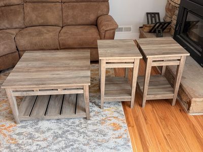 Square Coffee Table With Matching End Tables