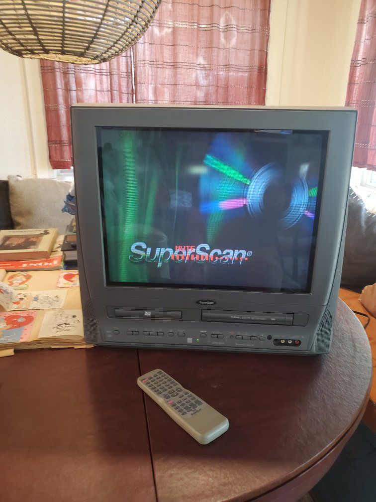 TV with VHS and DVD