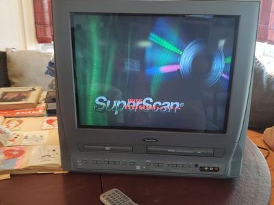 TV with VHS and DVD