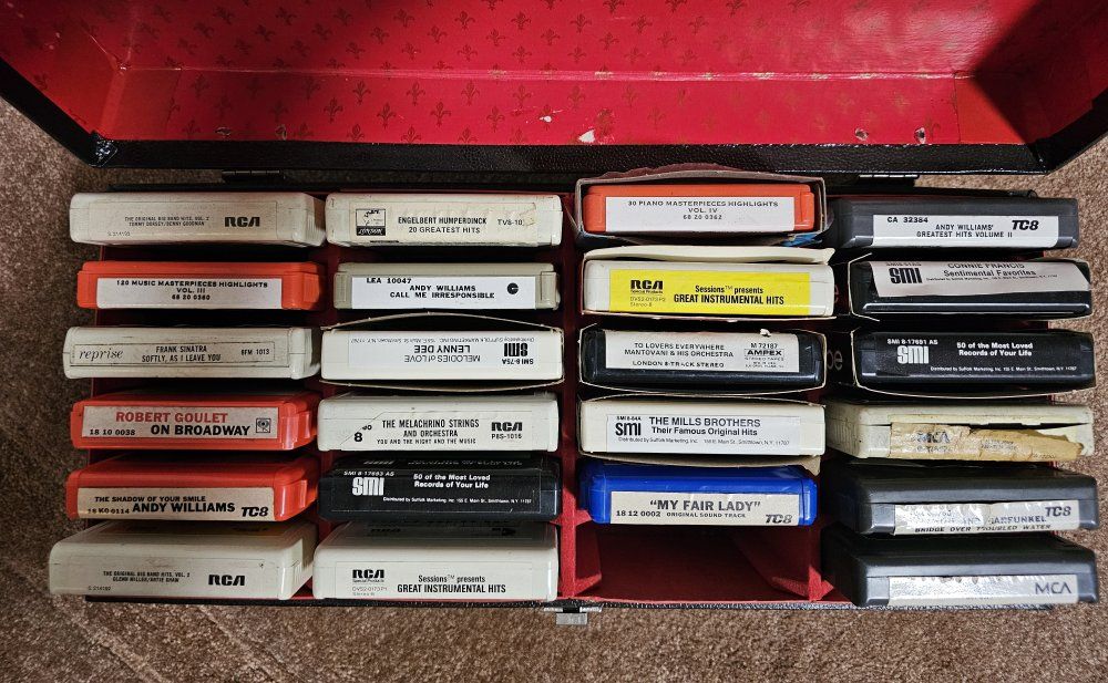 8 Track Tapes plus case