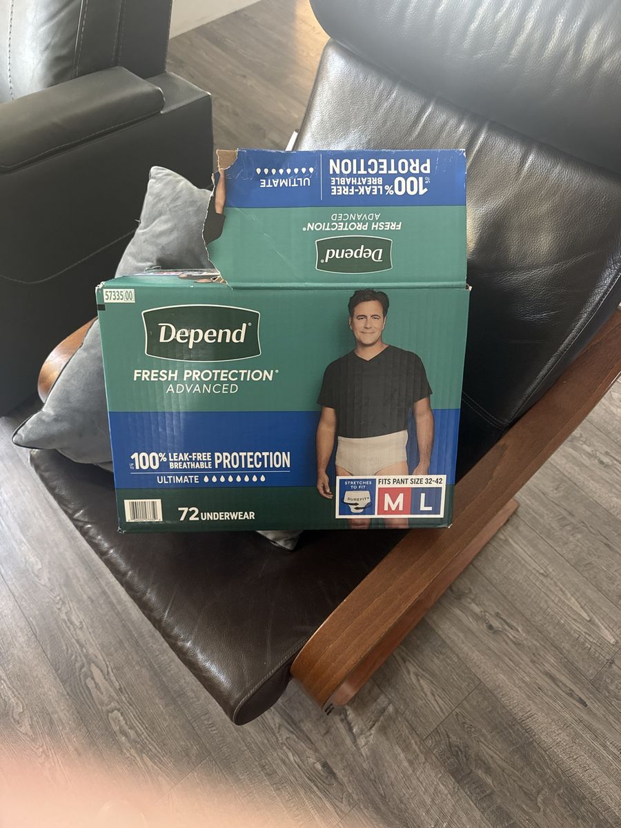 Depend Fresh Protection Advanced Men's Incontinence Underwear, Size L (72 Count)