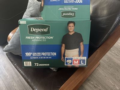 Depend Fresh Protection Advanced Men's Incontinence Underwear, Size L (72 Count)