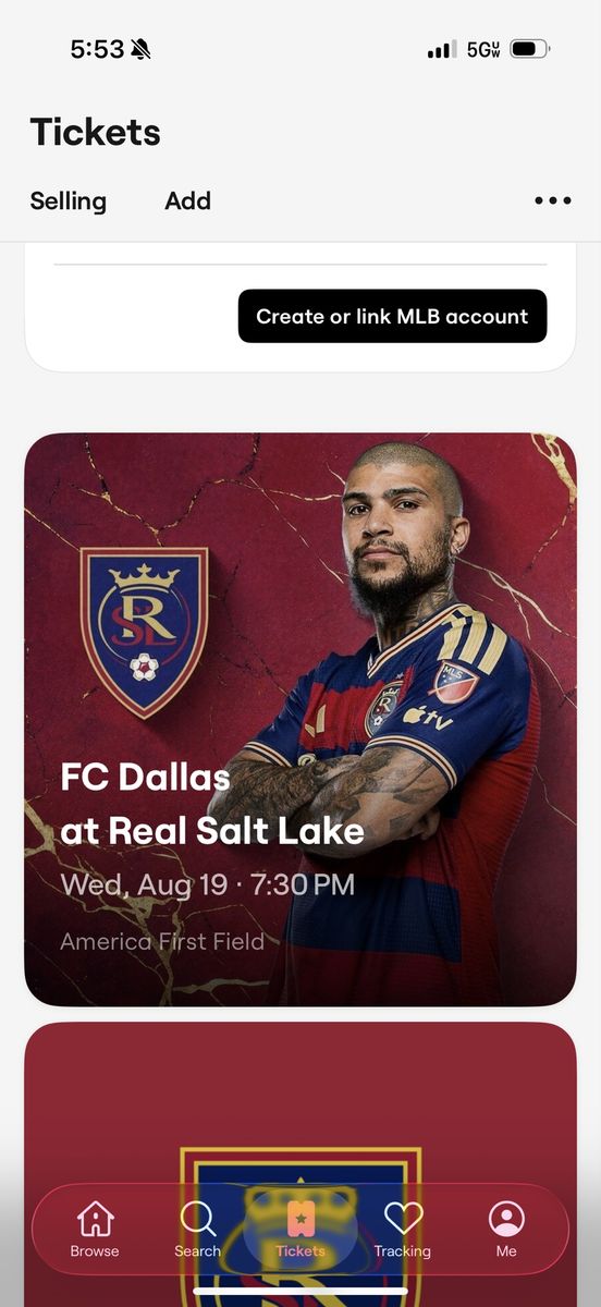 2 tix RSL vs Dallas