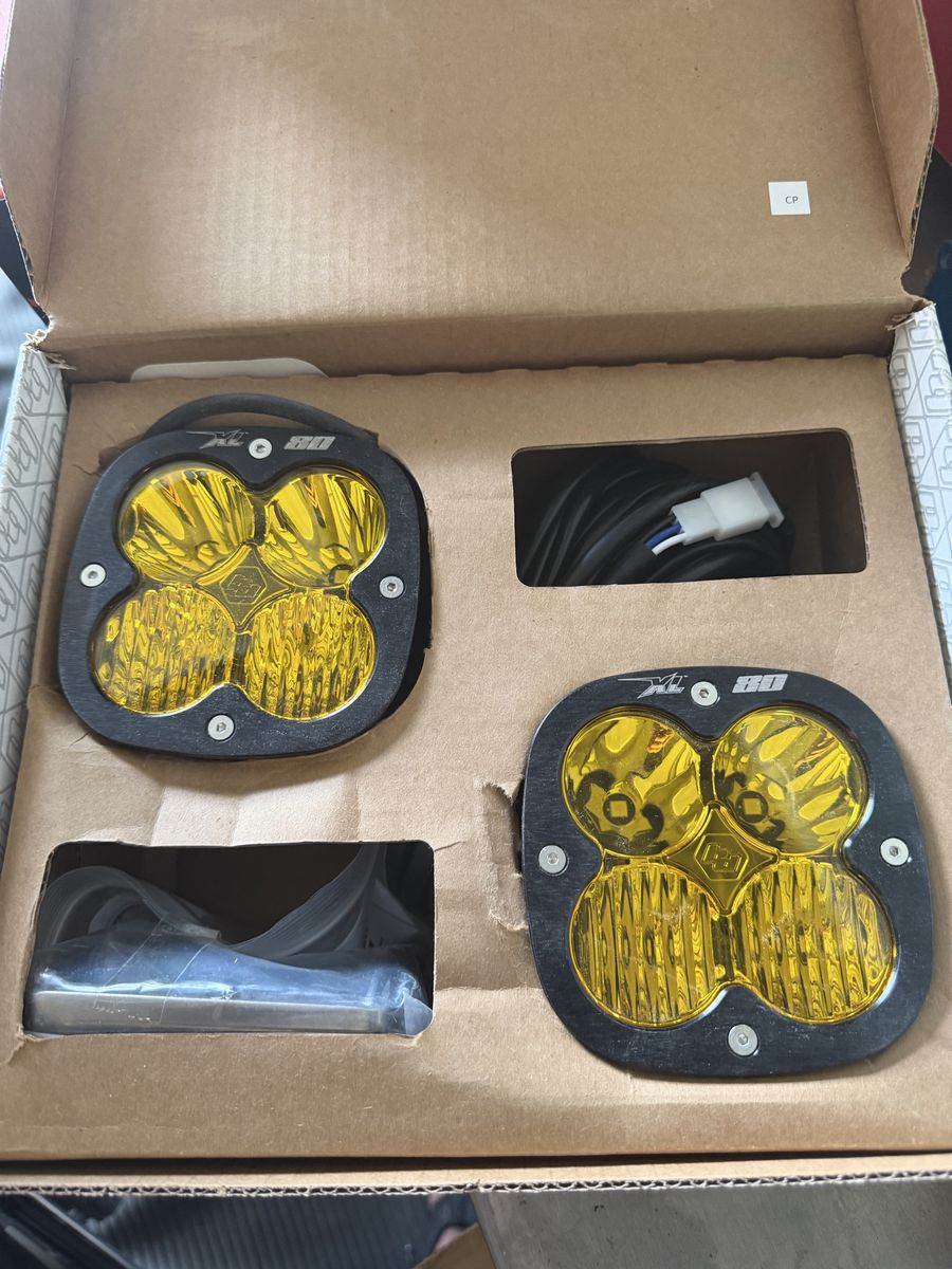 Baja Designs XL 80 Amber LED Auxiliary Off-Road Lights Pair with Box