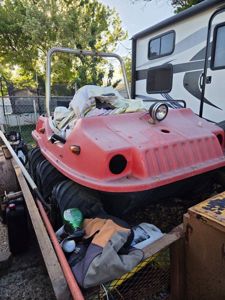 Vintage Amphibious All-Terrain Vehicle (ATV) - Red/Black