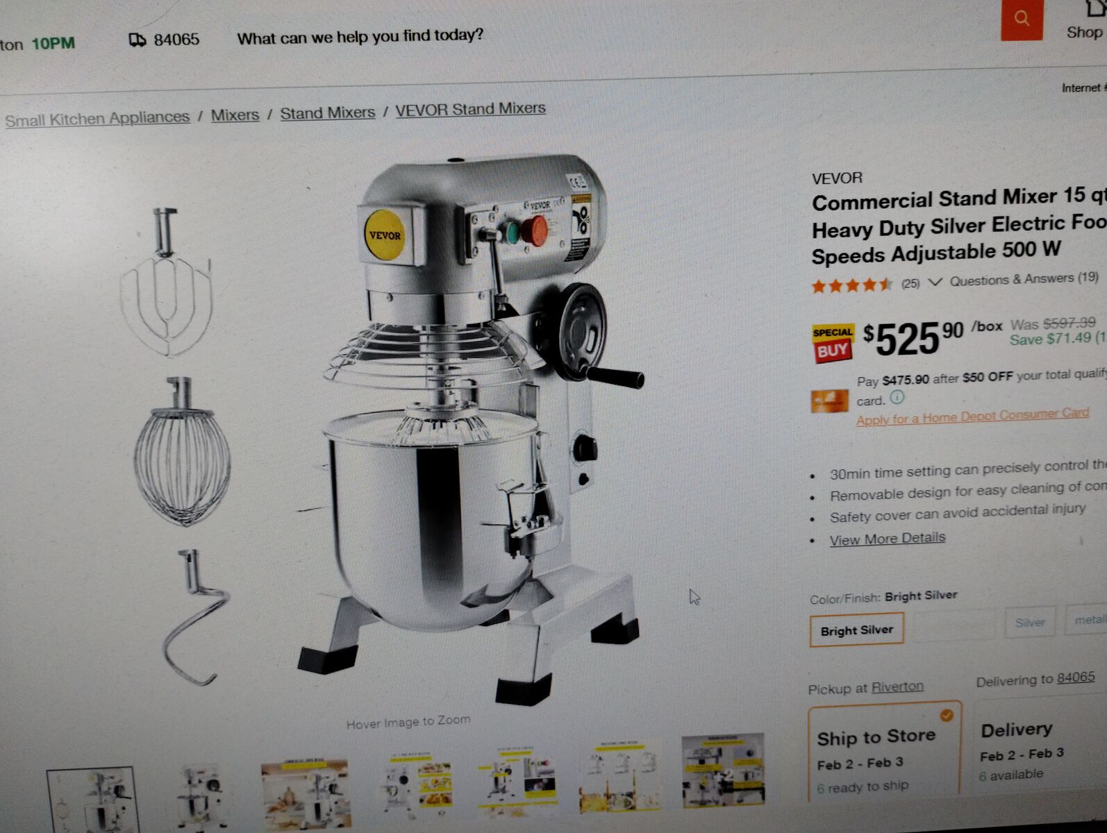 restraint grade industrial mixer w/ attachments