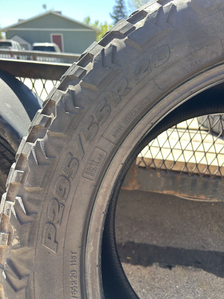 3- Toyo 295/55/20 Open Country A/T