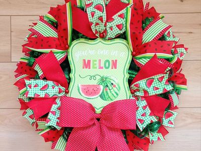 You're One in a Melon Watermelon Wreath
