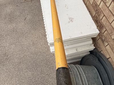 Heavy-Duty Square Shovel with Long Yellow Handle