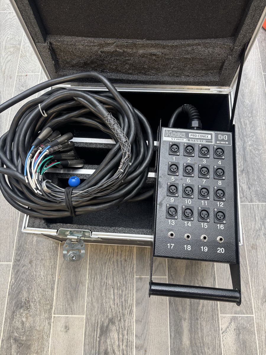 Hosa Pro-Conex Stage Box 20-Channel XLR Snake with Case 50ft