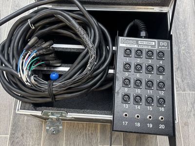 Hosa Pro-Conex Stage Box 20-Channel XLR Snake with Case 50ft