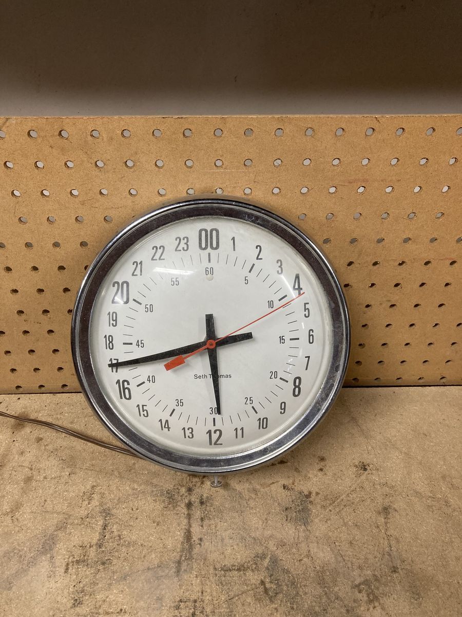 Vintage clock 24 hour face