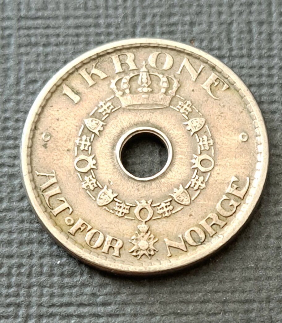 1951 Norway 1 Krone Coin