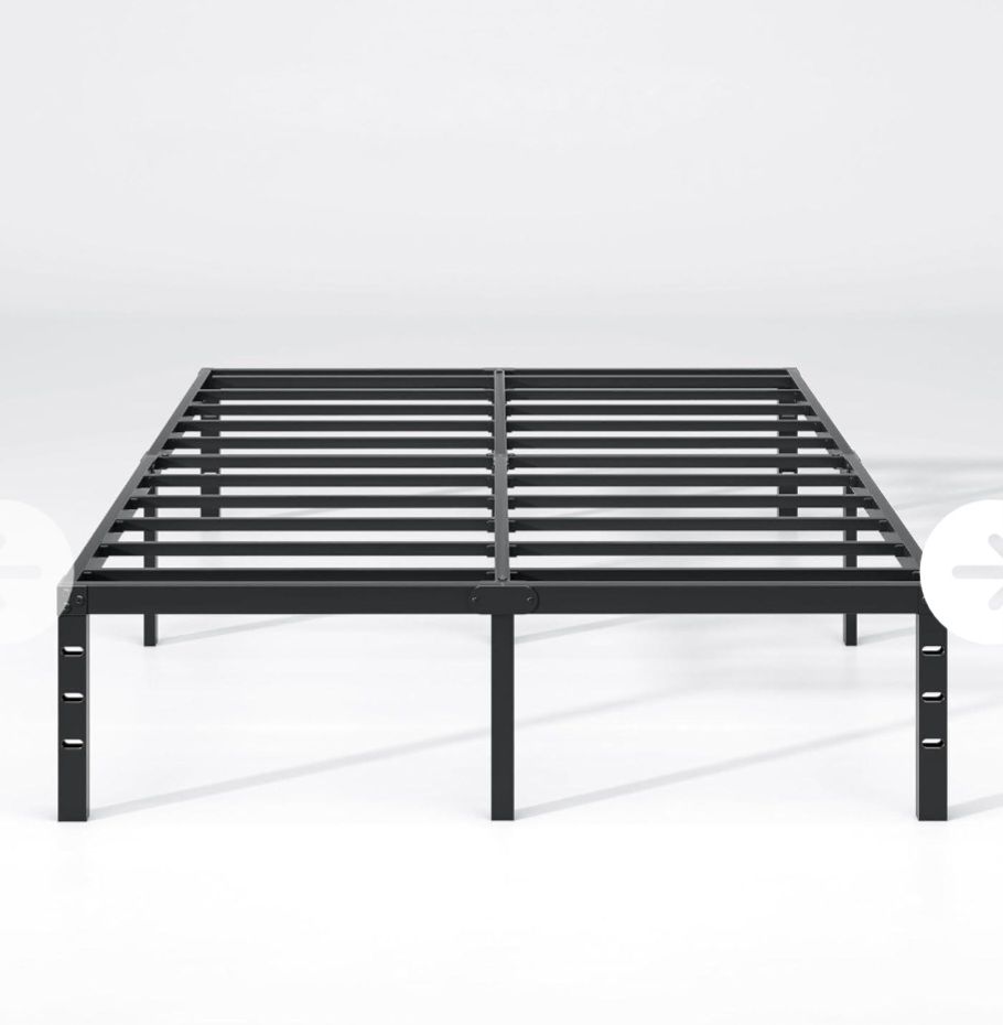Queen Metal Platform Metal Bed Frame 12" Clearance