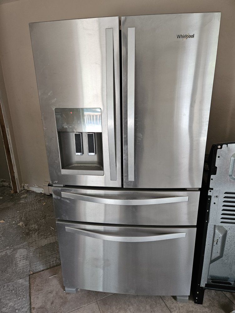 Whirlpool 25 Cu. Ft. Four Door French Door Stainless Refrigerator w- External Refrigerated Drawer