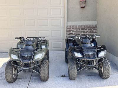 2 Suzuki Ozwrk 250 ATVs with titles
