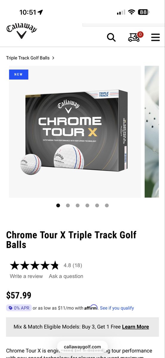 Callaway Tour X Triple Track Dozen