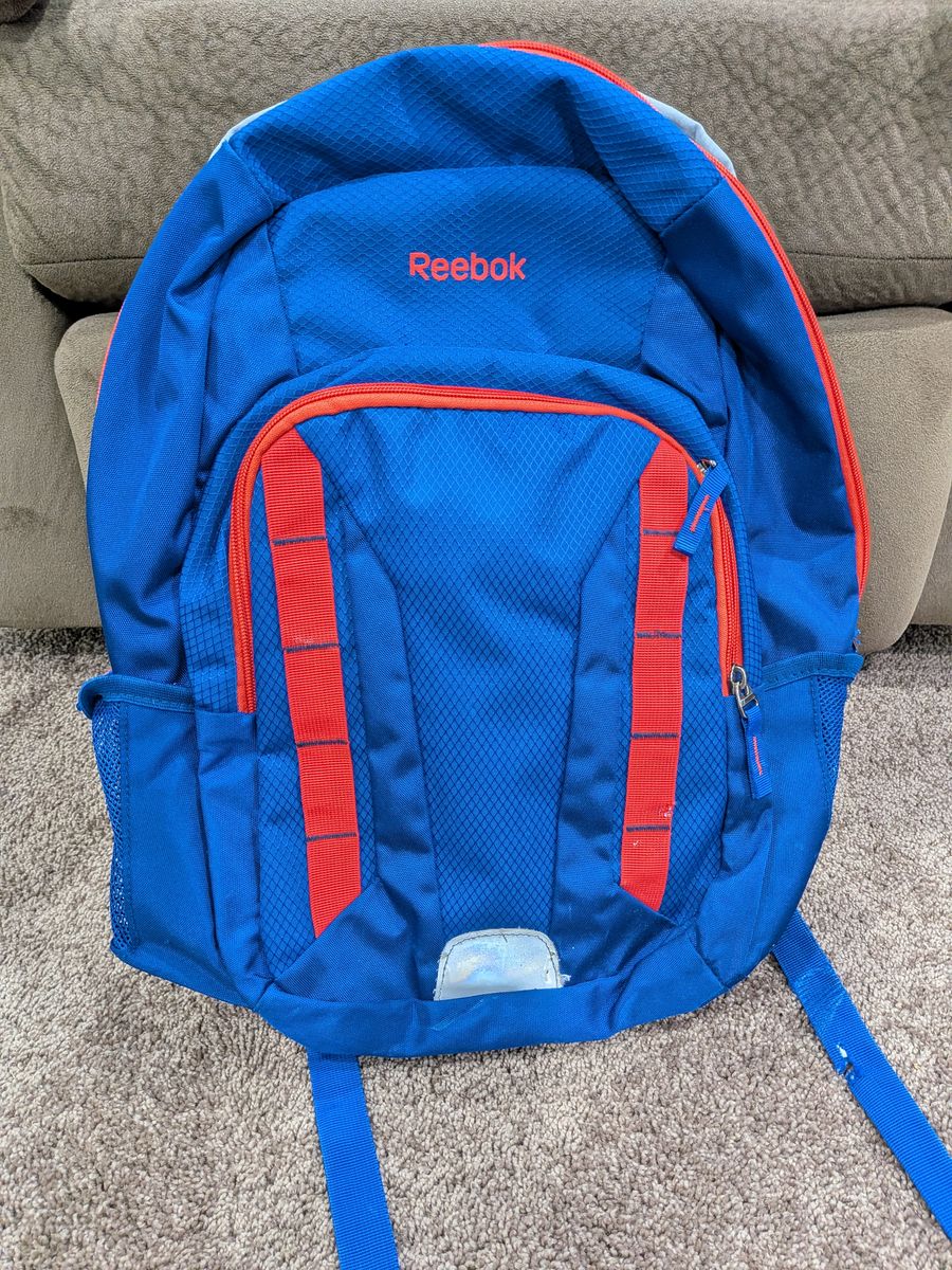 Reebok Blue and Orange Backpack