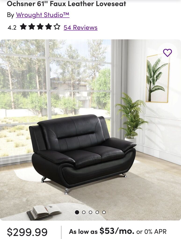 Leather Loveseat
