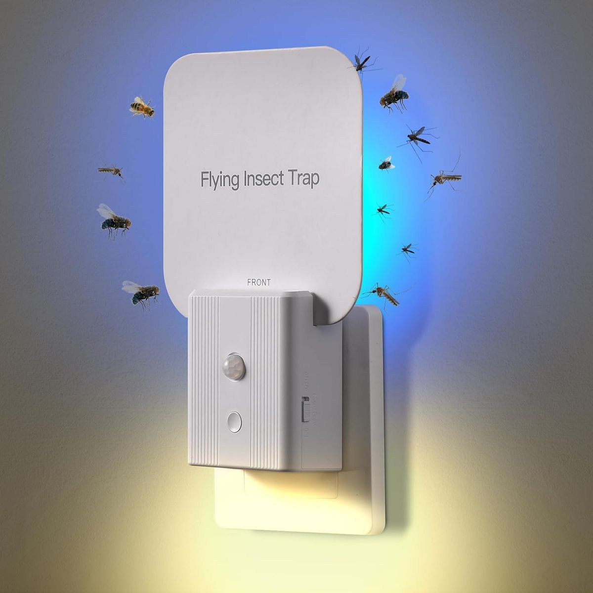 NEW Fly Trap Indoor- 2 in 1 Plug in Fly Trap with Auto Night Light, Fruit Fly Traps for Indoors, Gnat Trap, Bug Light Trap(2)