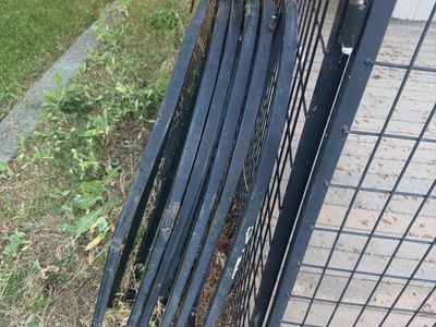 Black Metal Fencing Panels - Used Fencing Material from www.k9-kennelstore.com.