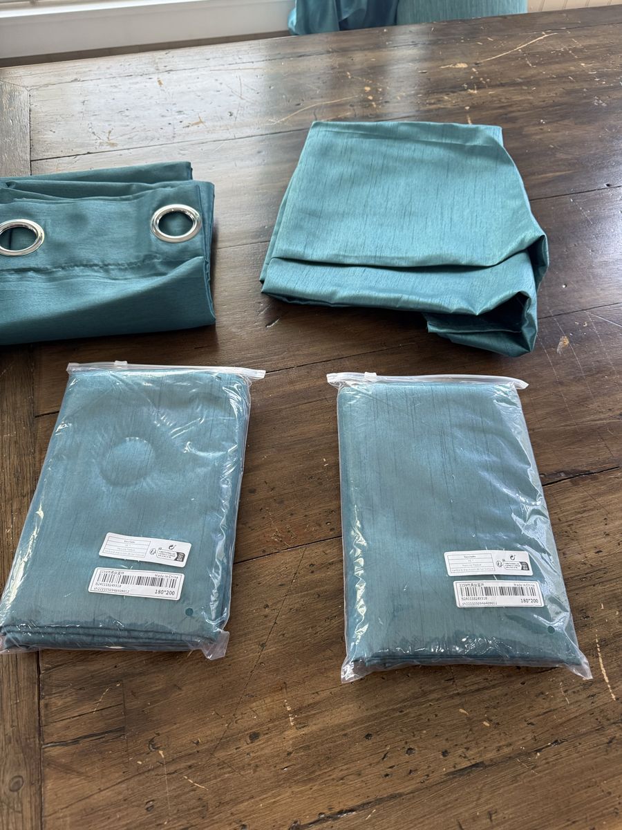 Beautiful blue curtains six panels