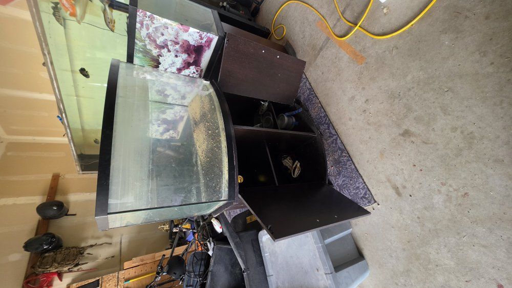 36 gal bow front with stand