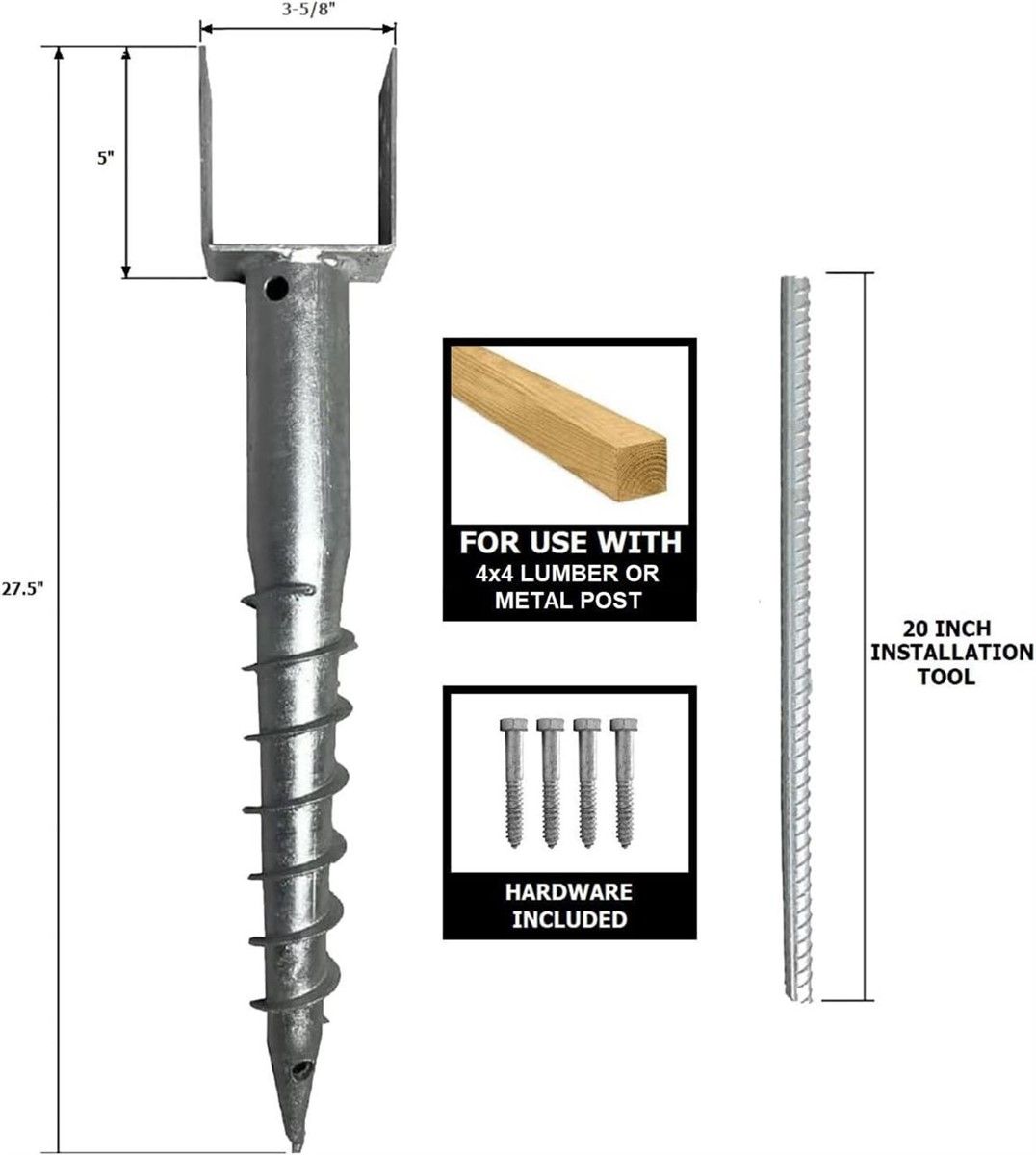 Ground Screw FOR 4X4 POSTS