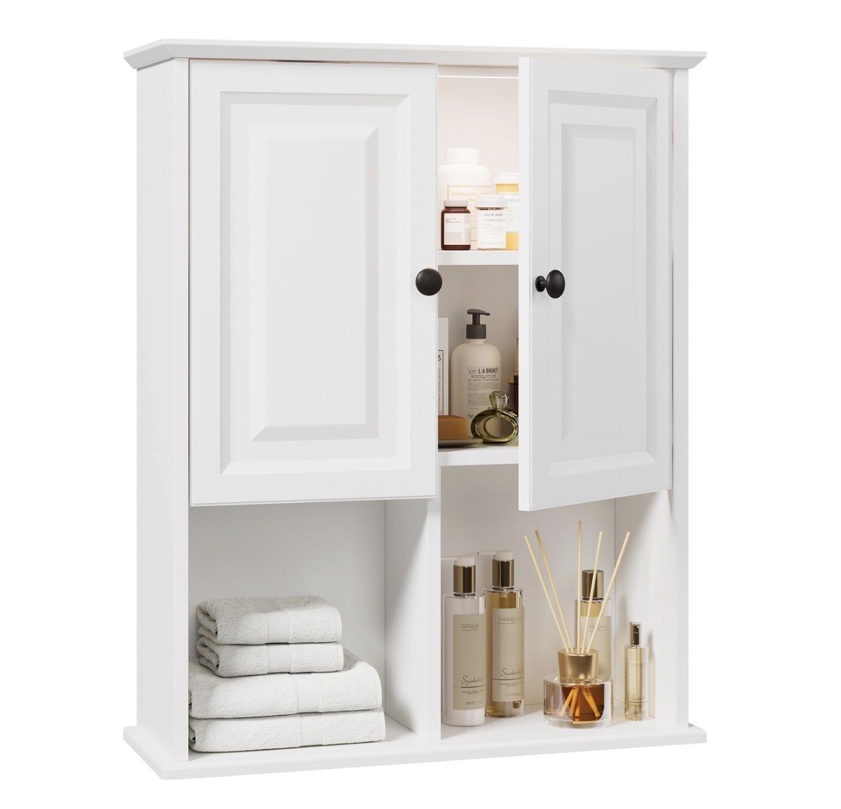 New! Bathroom Wall Cabinet with Motion Sensor LED Light