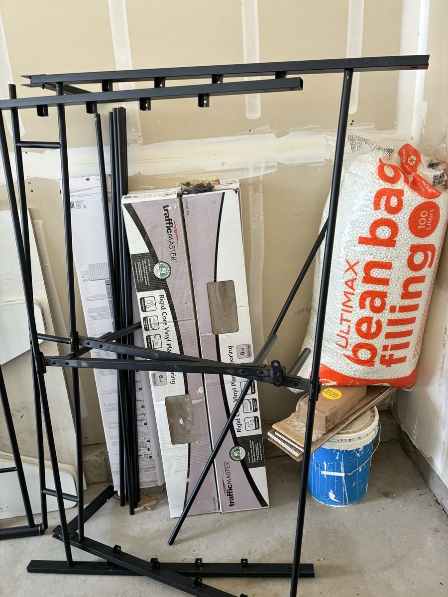 Black Metal Bunk Bed Frame - Queen Size, Disassembled, missing 1-3 bars