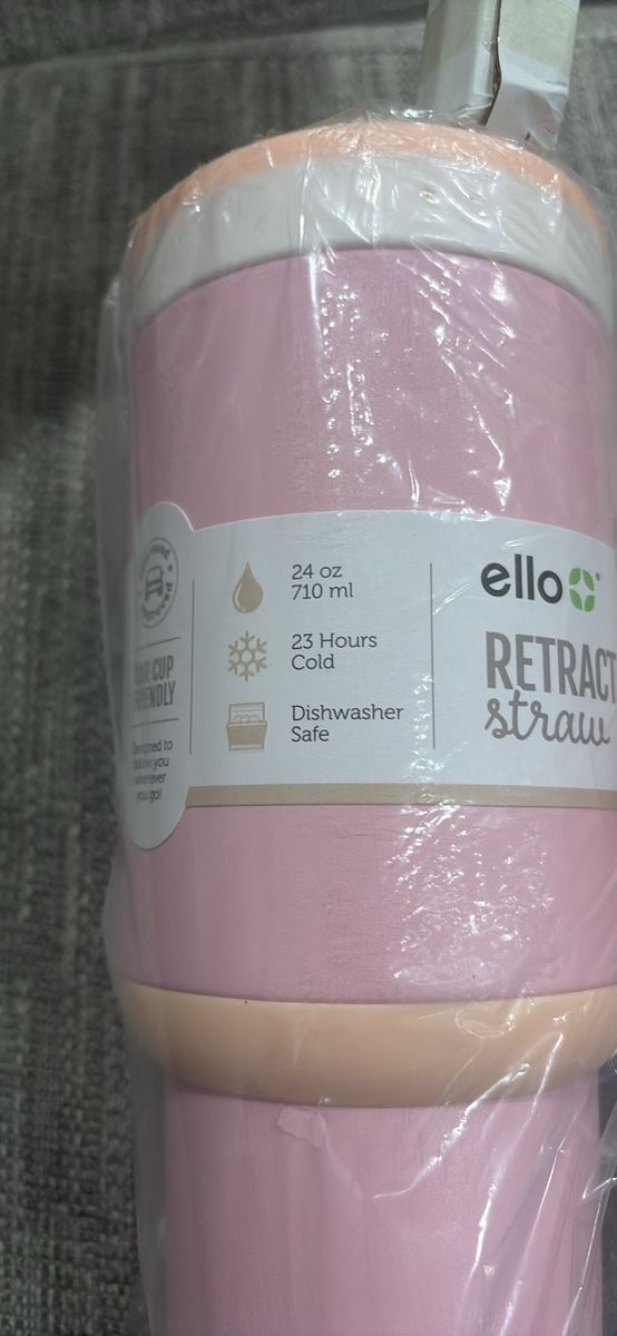 Ello Ella 24oz Sunrise Glow Vacuum Insulated Stainless Steel Tumbler w/ Retractable Straw