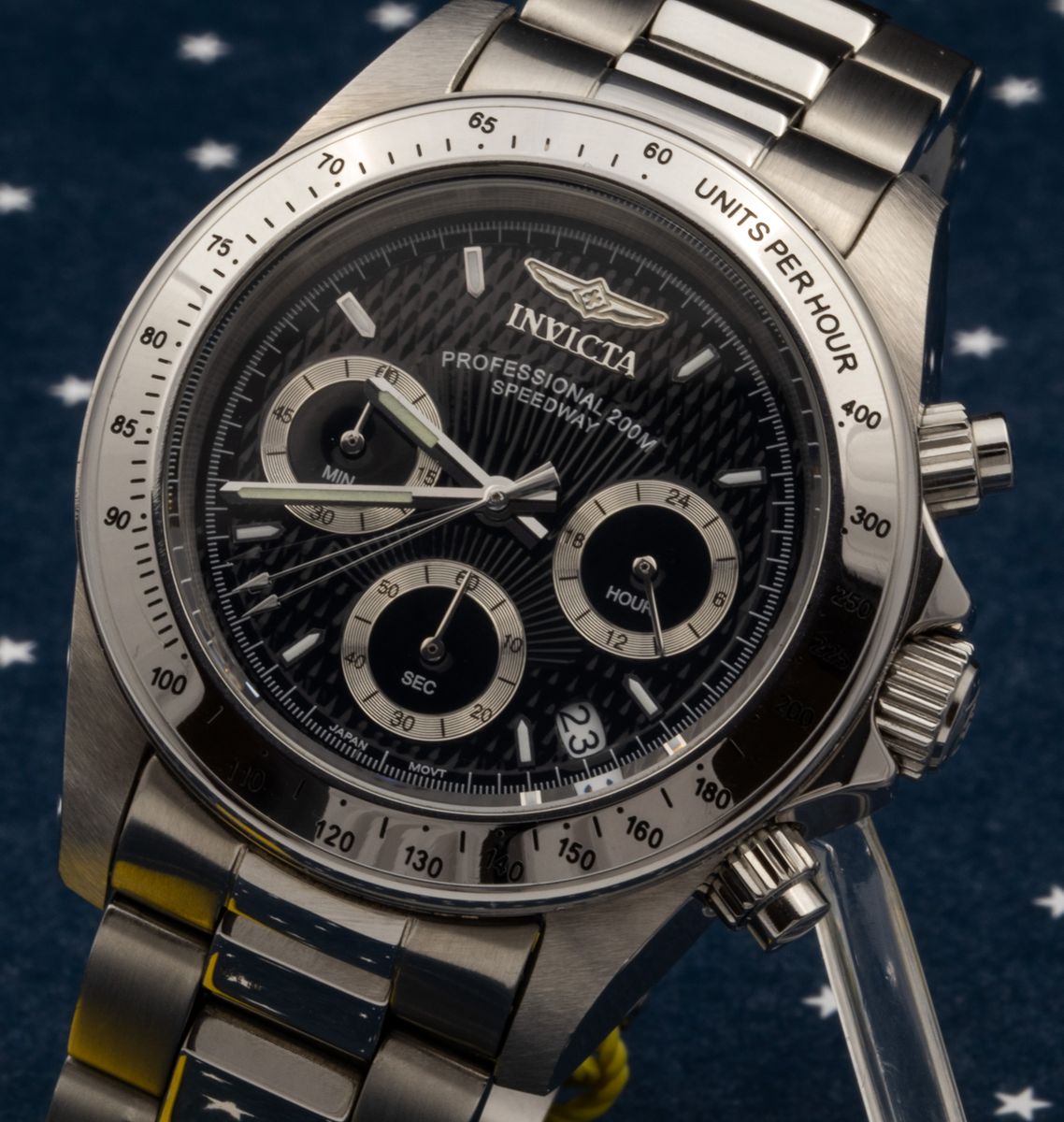 Invicta Speedway Professional 200M Chronograph – Black Dial, Box & Tag