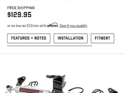 Jeep JL JT Wrangler Gladiator Rough Country N3 Steering Stabilizer