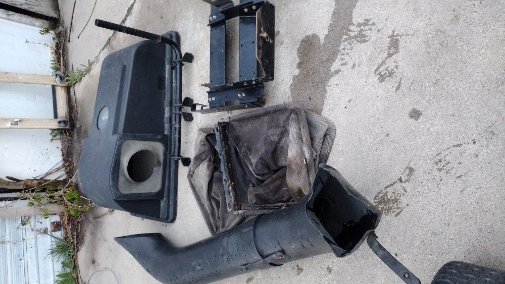 MTD two bag grass catcher model is in the  picture