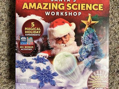 Blue Marble Amazing Science Santa's Workshop STEM Kit - 5 Holiday Experiments + 20 Bonus Activities